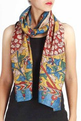 Uppada Kalamkari Silk Stole