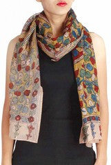 Uppada Multicolored Kalamkari Stole