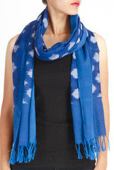 Uppada Single Ikat Blue Stole