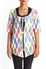 Uppada Multicolored Ikat Jacket