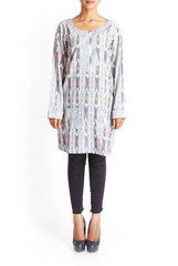 Uppada Grey Single Ikat Kurta