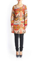 Uppada Multicolored Single Ikat Kurta