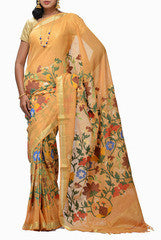Uppada Mustard Khadi Cotton  Saree