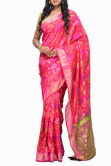 Uppada Pink Handloom Silk Saree