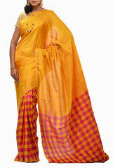 Uppada Silk  Saree with Checks Pallu