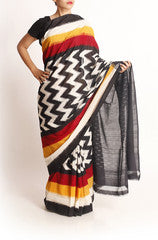 Uppada Multicolor Ikat Cotton Handloom Saree