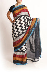 Uppada Multicolor Cotton Handloom Saree