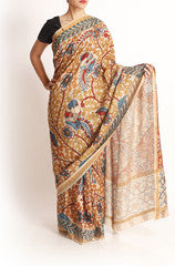 Uppada Kalamkari Silk Hand Painted Saree