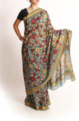 Uppada Kalamkari Silk Saree