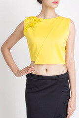 Vidhi Wadhwani Yellow Crop Top