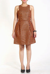 Vivacious In Vogue Orange and Black Dress