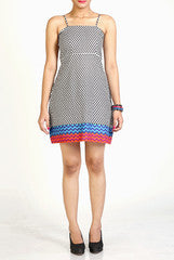 Vivacious In Vogue Monochrome Chevron Day Dress