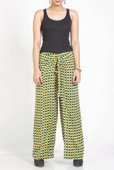 Vivacious In Vogue Block Printed Tie Up Pallazos