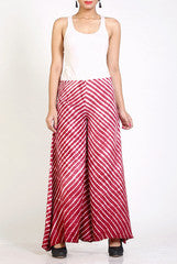 Vivacious In Vogue Striped Red Palazzos
