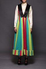 Vijay Balhara Multicolor Anarkali Shirt Ensemble
