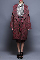 Vijay Balhara Printed silk Coat with Skirt and Shirt