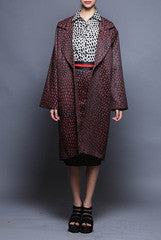 Vijay Balhara Printed silk Coat with Skirt and Shirt