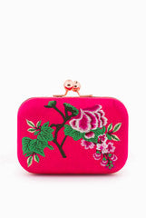 Tropical Flower Clutch(fuchsia)
