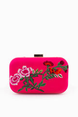 Tropical Flower Clutch (fuchsia)