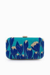 The Cerulean Blue Lilly Garden Clutch