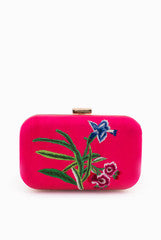 The Fuchsia Tropical flower clutch