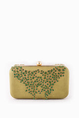 Vriksh Verma Henna Green Jewel Inspired clutch