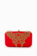 Vriksh Verma Orange Jewel Inspired clutch