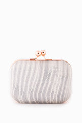 Vriksh Verma Grey Tiger Shibori Clutch