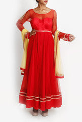 Mansi Vuppala Red Anarkali