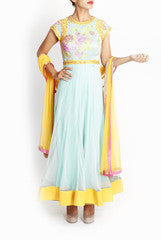 Mansi Vuppala Blue Anarkali