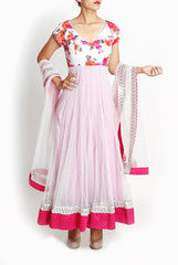 Mansi Vuppala Floral Pink Anarkali