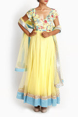 Mansi Vuppala Yellow Anarkali