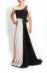 Mansi Vuppala Beige Bow Gown