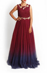 Mansi Vuppala  Ombre Shaded Gown