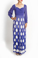 Mansi Vuppala Blue Sweetheart Maxi Dress