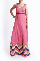 Mansi Vuppala Magenta Cotton Maxi Dress