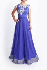 Mansi Vuppala Blue & Gold Gown