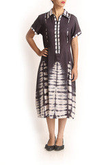 Wabi Sabi Miho Black Shirt Dress