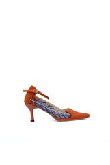Wearmates Green & Purple feather Designer Stilettos Heels Shoes