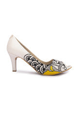 Wearmates Traditional Madhubani Art Peeptoe designer Heels Shoes