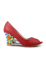 Wearmates Work like a Captain and Play like a Pirate theme Wedges Shoes