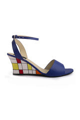 Wearmates Multi-coloured Block Pattern Designer Wedges