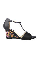 Wearmates Lock & Ket Tattooed Designer T-Strap Wedges