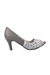 Wearmates Lace Design Peeptoe Heels Shoes
