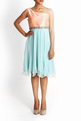 Wundershop Blue One Shoulder Dress