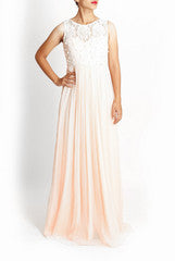 Wundershop Pale Peach Lace Gown