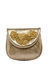 Rossoyuki Yellow Flower on Gold Clutch