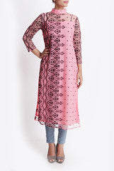 Zagwest Pink and Black Kurti