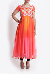 Zagwest Multicoloured Anarkali Kurti