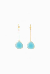 Ode To Earth Chain Drop Stone Earring